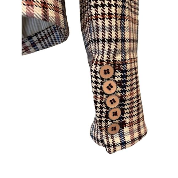 Veronica Beard Diego Dickey Double Breasted Houndstooth Blazer Size 0 - Picture 8 of 11